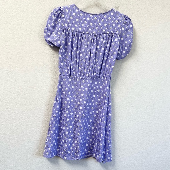 Free People Bond Street Mini Dress Lavender Floral Size 2 - Picture 4 of 7